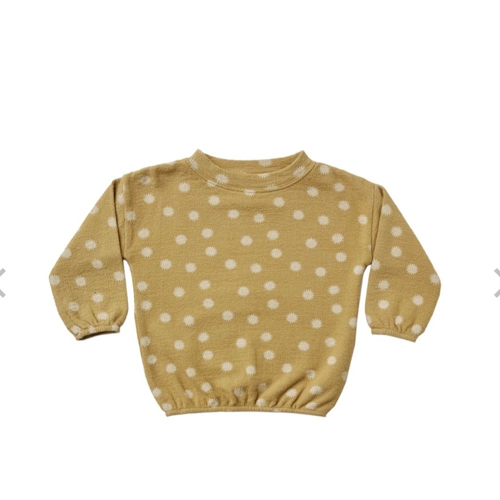 Kids Yellow sunburst Dot Sweatshirt by Rylee and Cru